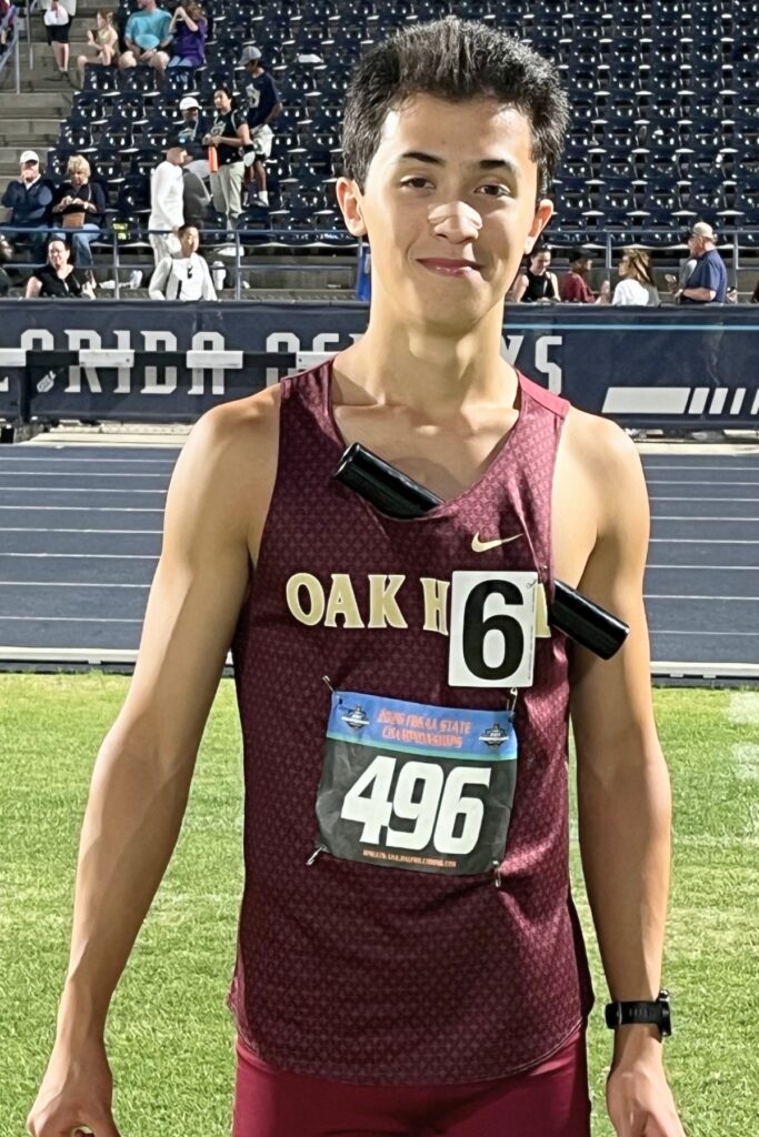 Oak Hall senior Andrew Eisner finished sixth in the 1600-meter run and seventh in the 800. Photo by Mike Ridaught