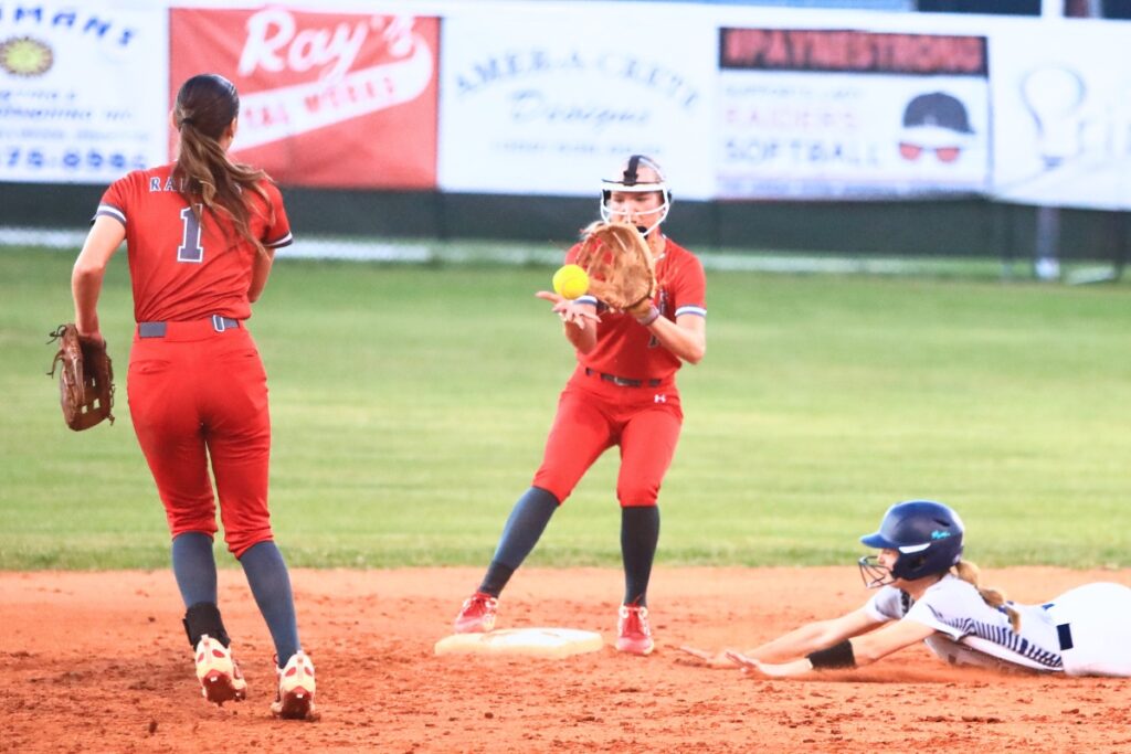 Santa Fe's Juliana Mott (11) starts a double play in the top of the sixth inning against Eustis in the 3A-Region 2 Final. Photo by C.J. Gish 1