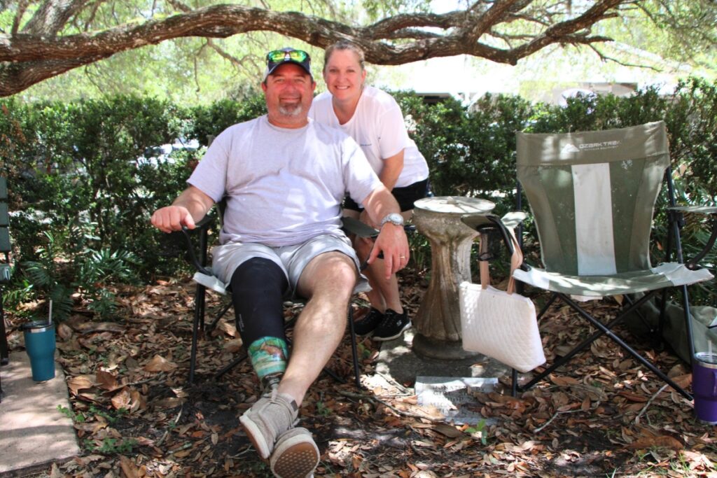Shawn (left) and Heather Boorman traveled to Micanopy from Fort White. Photo by Lillian Hamman