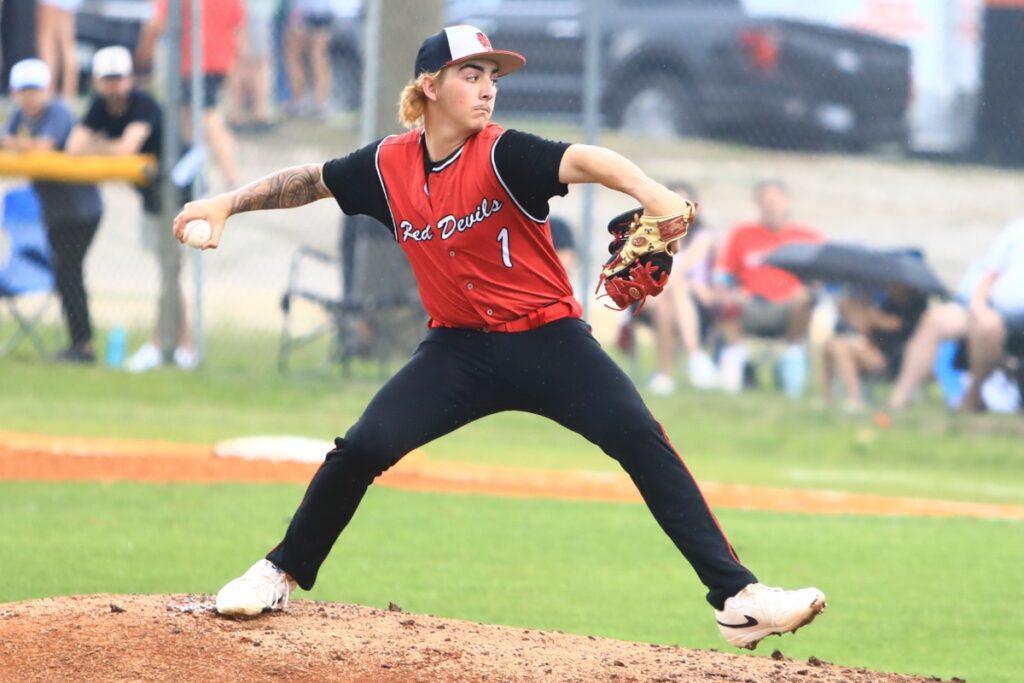 Williston pitcher Colby Jansen (1) got the start on the mound against Trenton in the first game of the Rural-Region 4 Finals. Photo by C.J. Gish