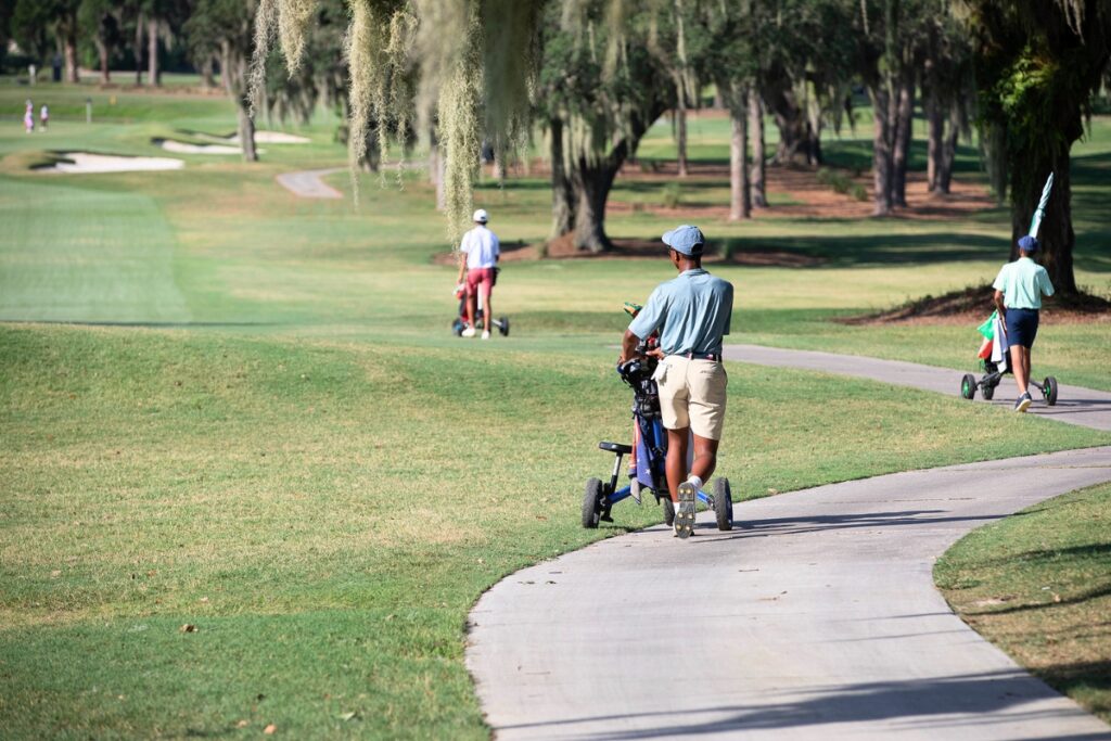 Competitors set out onto the Mark Bostick Golf Course in Gainesville during the Underrated Golf Tour on Tuesday. Photo by Megan V. Winslow026.