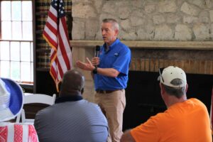 Gubernatorial candidate Paul Renner touts property tax alternatives in Newberry