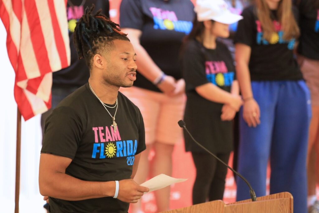 Kiondre Brown, MVP of the 2023 unified basketball national championship team, said the athletes would make Alachua County proud.