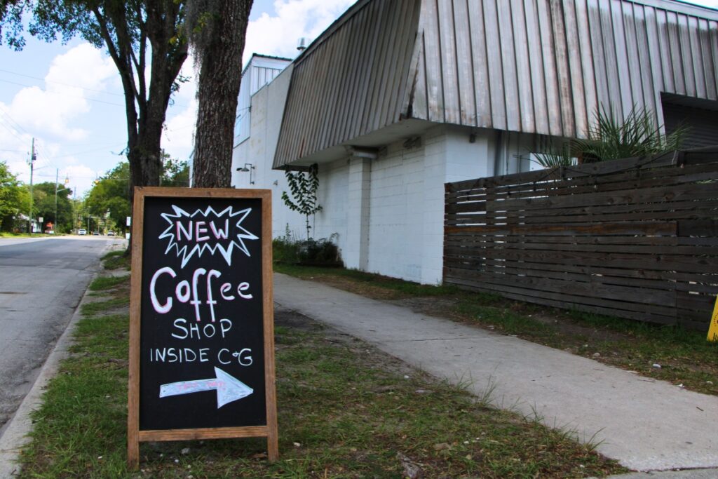 Morning Brew serves coffee, espresso, tea and refreshers out of the Brick Room at Cypress & Grove. Photo by Lillian Hamman