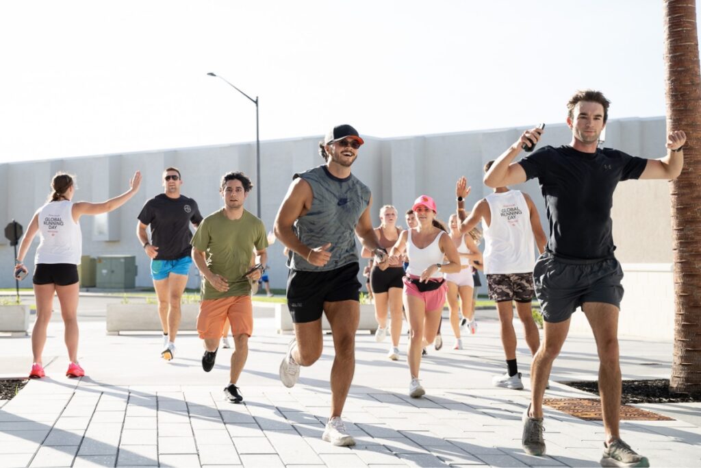 Nearly 200 local runners completed a two-mile run in collaboration with Peak Pulse around Butler Plaza in Gainesville. Photo by Tim Rodriquez
