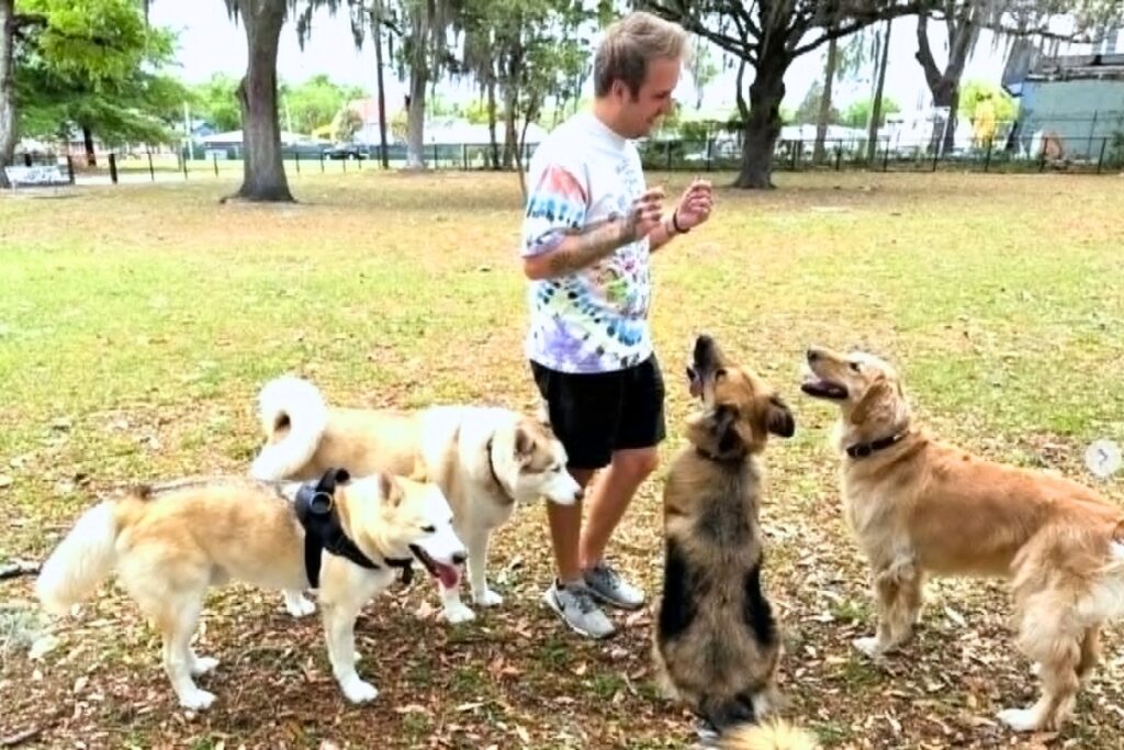 PawPack founder Jon Senterfitt found aims to bring dog owners community through local parks. Courtesy Jon Senterfitt
