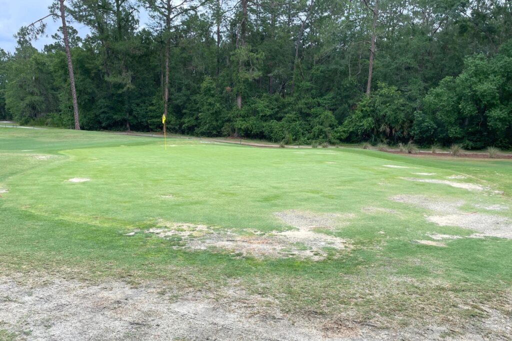 Putting green at the end of Hole 9 at Ironwood Golf Course.