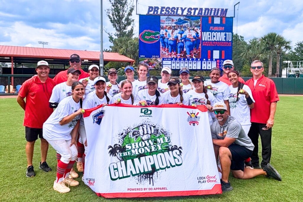 The 16U Santa Fe Inferno travel ball team won the Premier Girls Fastpitch Show Me the Money championship on Monday. Courtesy of Leanne Pickering