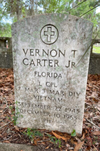 Vernon T. Carter Jr. was buried at Mount Pleasant Methodist Cemetery. Photo by Seth Johnson