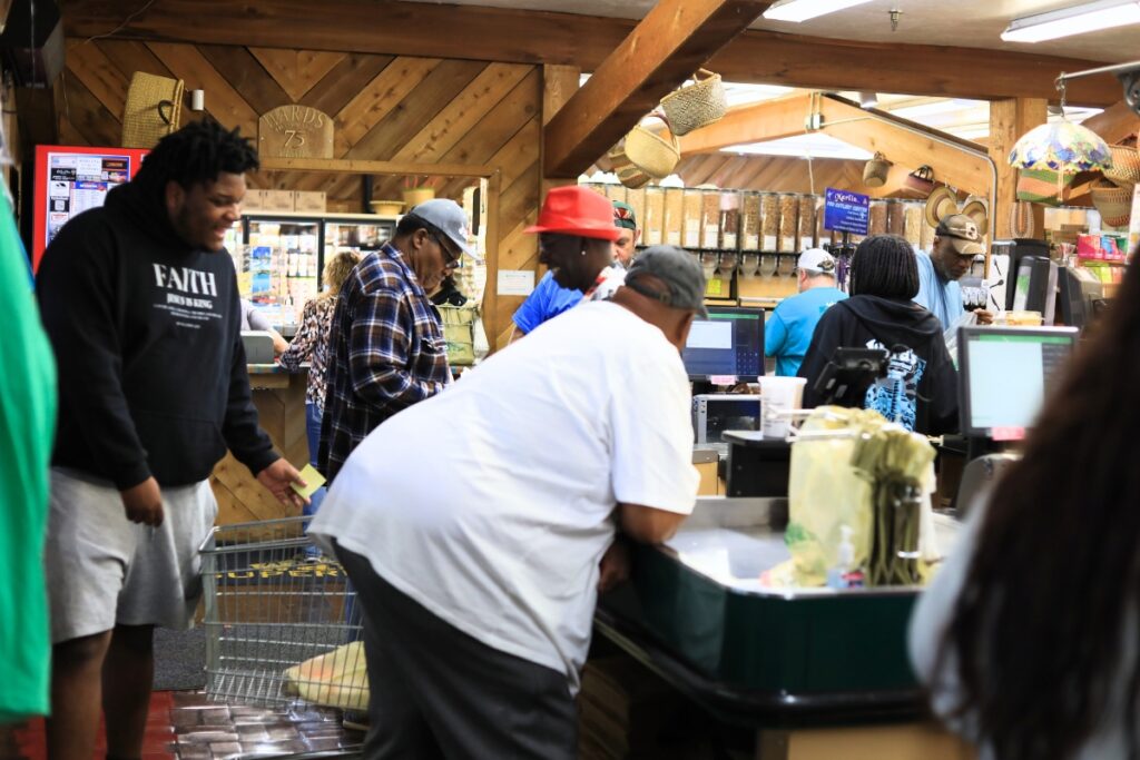 Ward's employees and customers credit family feel and service for grocer's longevity. Photo by Lillian Hamman