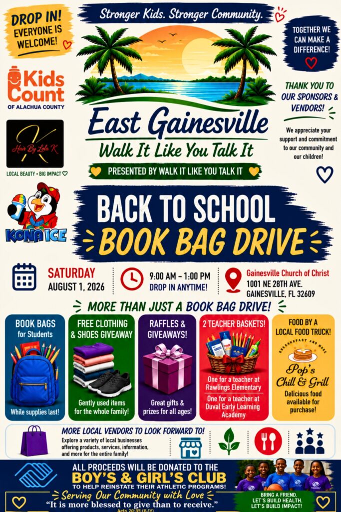Back To School Book Bag Drive. Courtesy of Walk It Like You Talk It Back To School Book Bag Drive. Courtesy of Walk It Like You Talk It