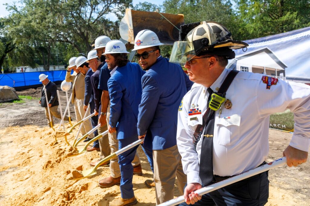 City of Gainesville officials broke ground on the new Gainesville Fire Station 3 on Wednesday. Photo by Walker Smith