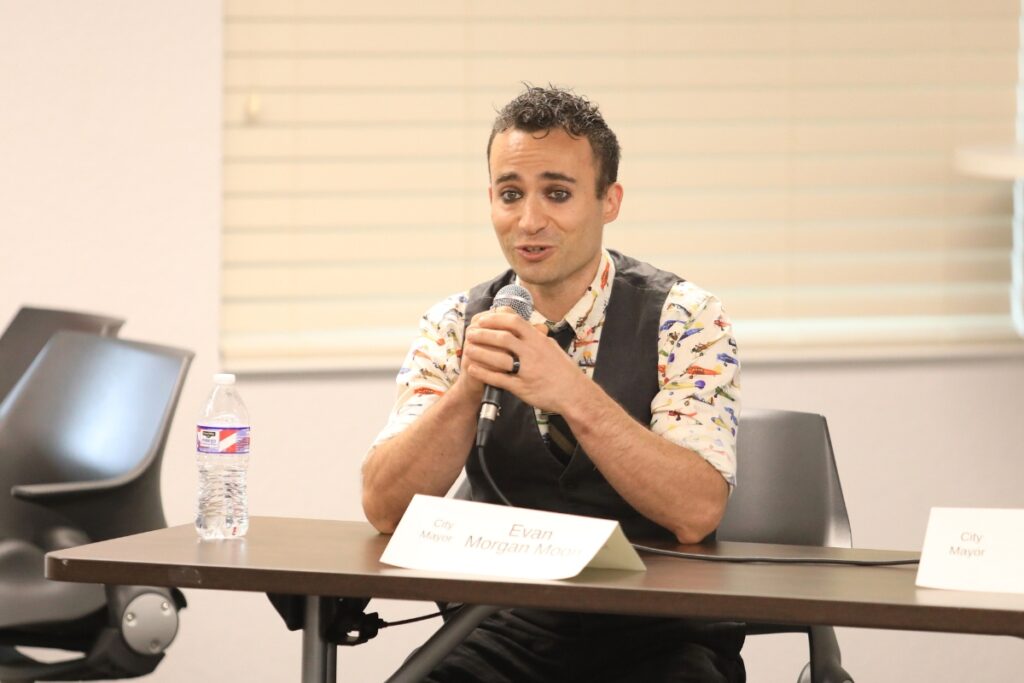 Evan Moon is the sole challenger to Mayor Harvey Ward. Photo by Seth Johnson