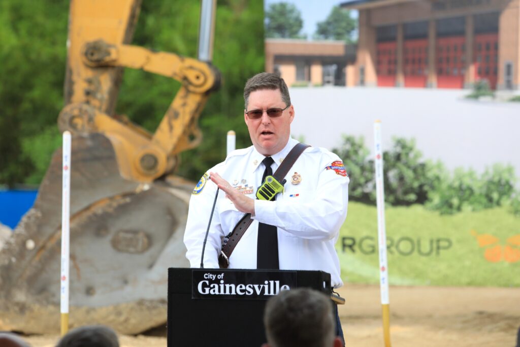 Gainesville Fire Chief Shawn Hillhouse said Station 9 will allow firefighters to serve the community with appropriate facilities. Photo by Seth Johnson