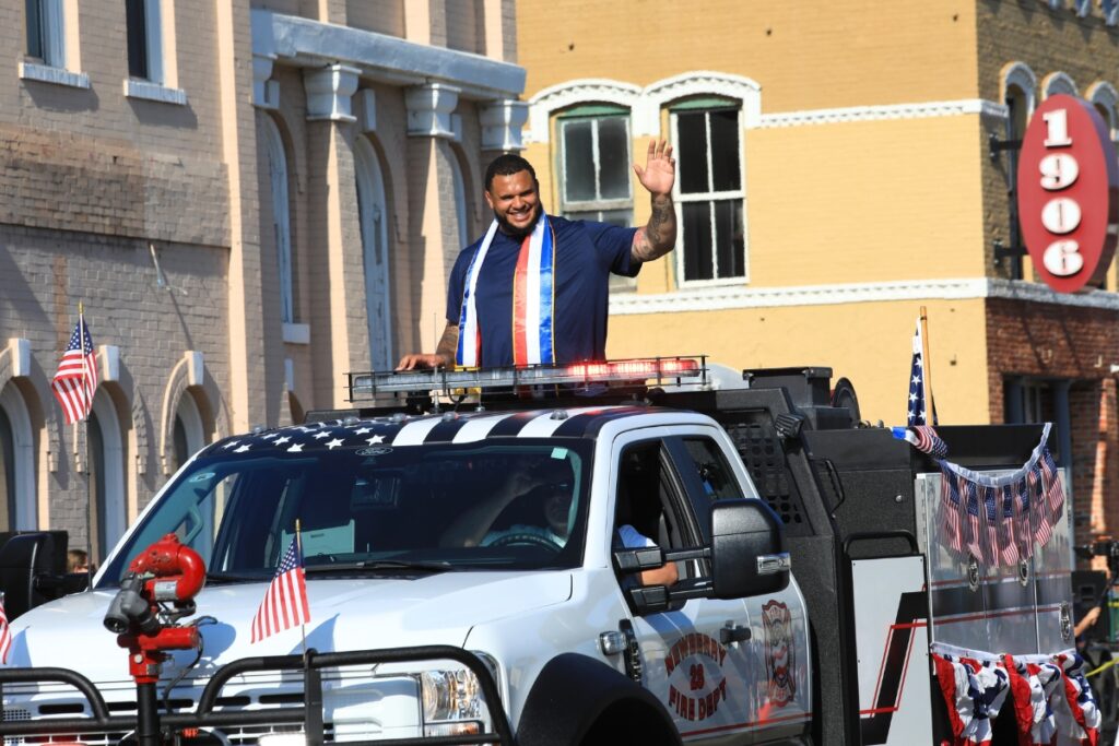 New England Patriots player Cory Durden served as Grand Marshal of the Newberry Fourth of July Parade. 