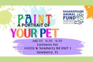 ‘Paint Your Pet Portrait’ event to benefit Shakespeare Animal Fund