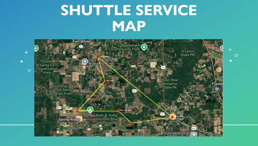 Map showing where the Spring Hopper will run.