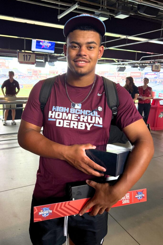 Tavis Honeycutt at the MLB Home Run Derby in Philadelphia. Courtesy of Michele Spina-Honeycutt