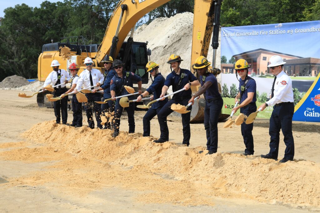 The Highwaymen_ break ground on what will be their new home base once finished in 2027. Photo by Seth Johnson
