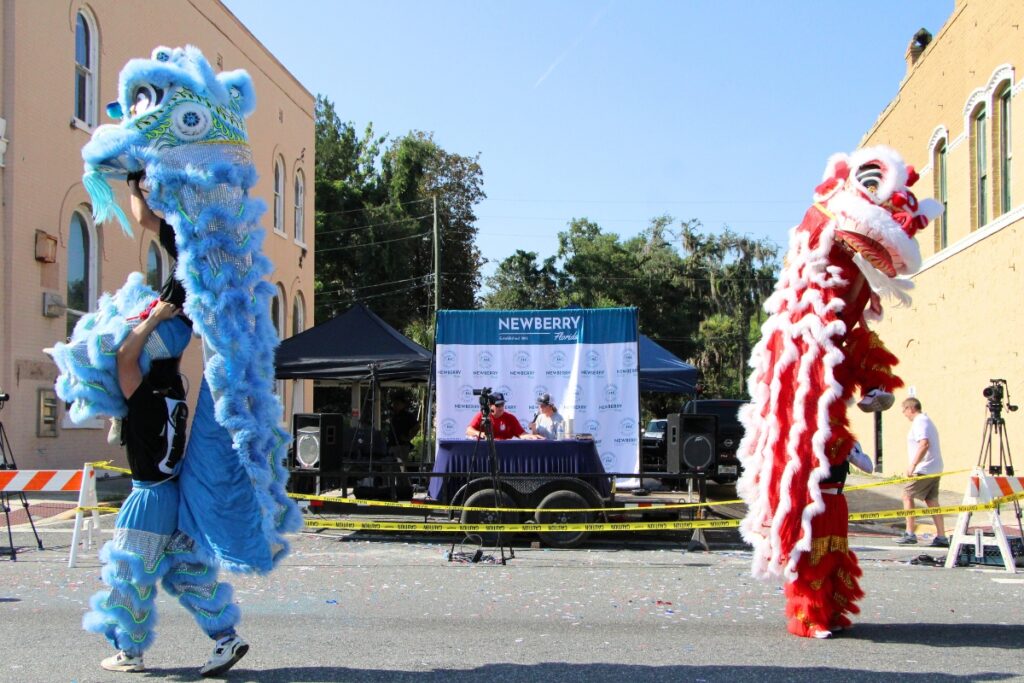 The University of Florida Lion Dance Team performed at the Newberry Fourth of July Parade. 