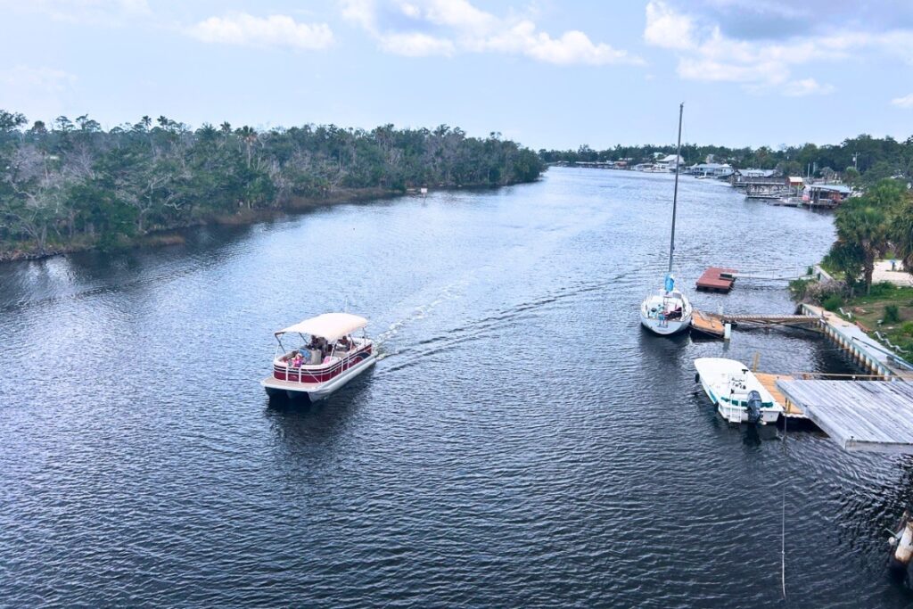 A view from the bridge overlooking the Steinhatchee River. Photo by Ronnie Lovler