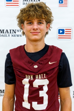 Oak Hall's Bradley Wise. Photo by Walker Smith
