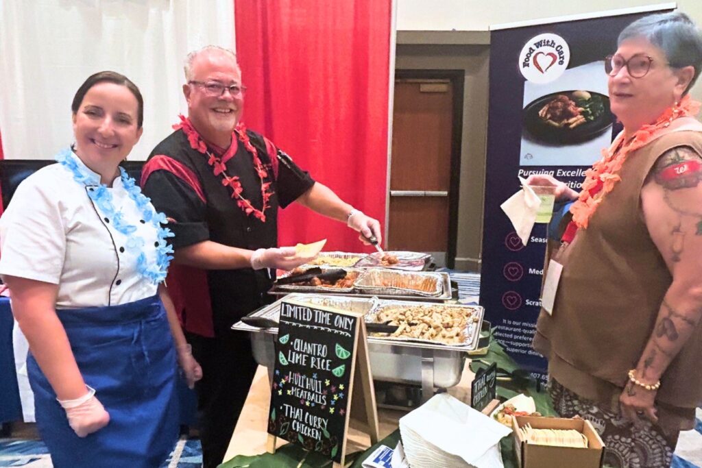 One of the meal service companies taking part in the food competition that was part of the FCOA conference. Photo by Ronnie Lovler