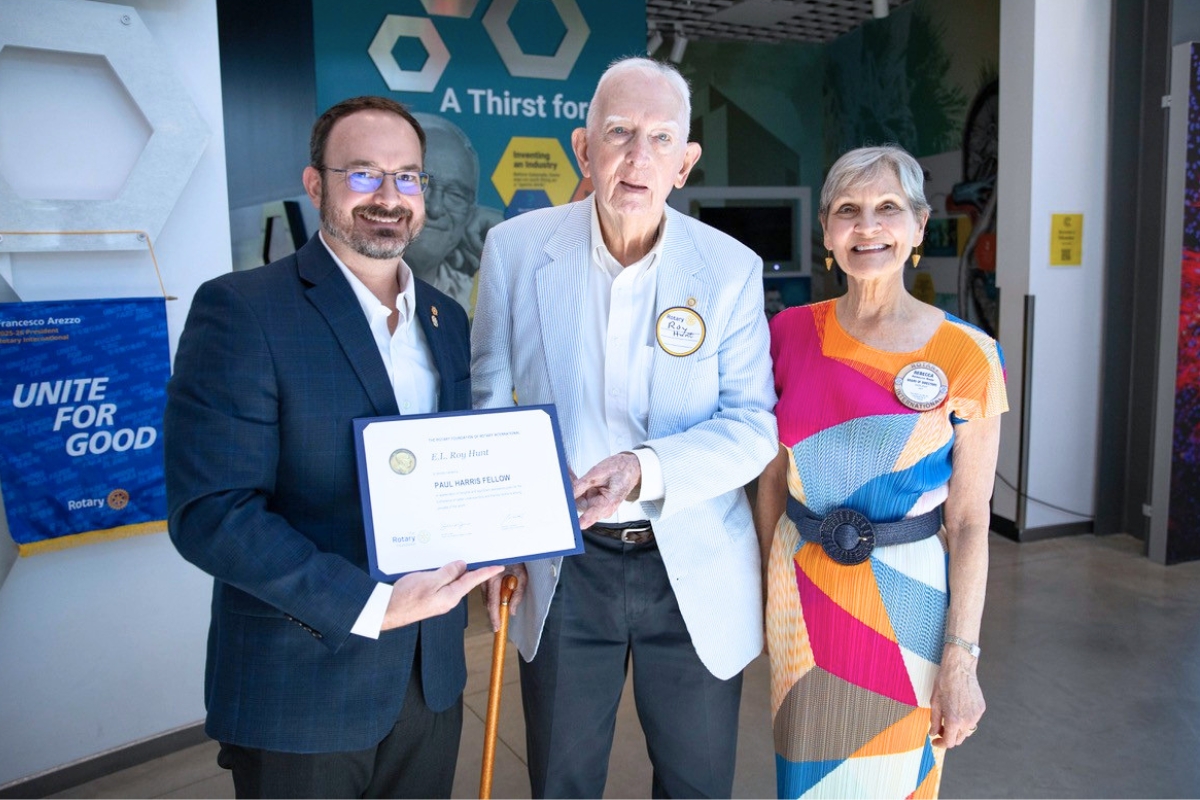 Historic preservationist Roy Hunt receives top Rotary Club award