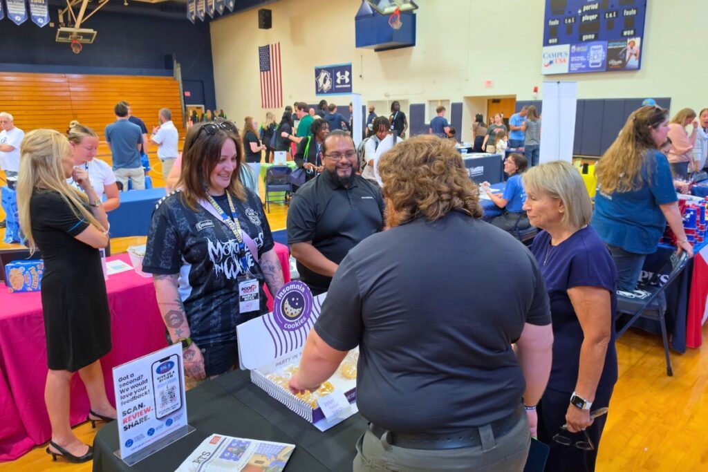 Santa Fe College hosted its fourth annual student-athlete orientation and networking event with more than 40 vendors on hand Thursday. Photo by Janalyn Peppel
