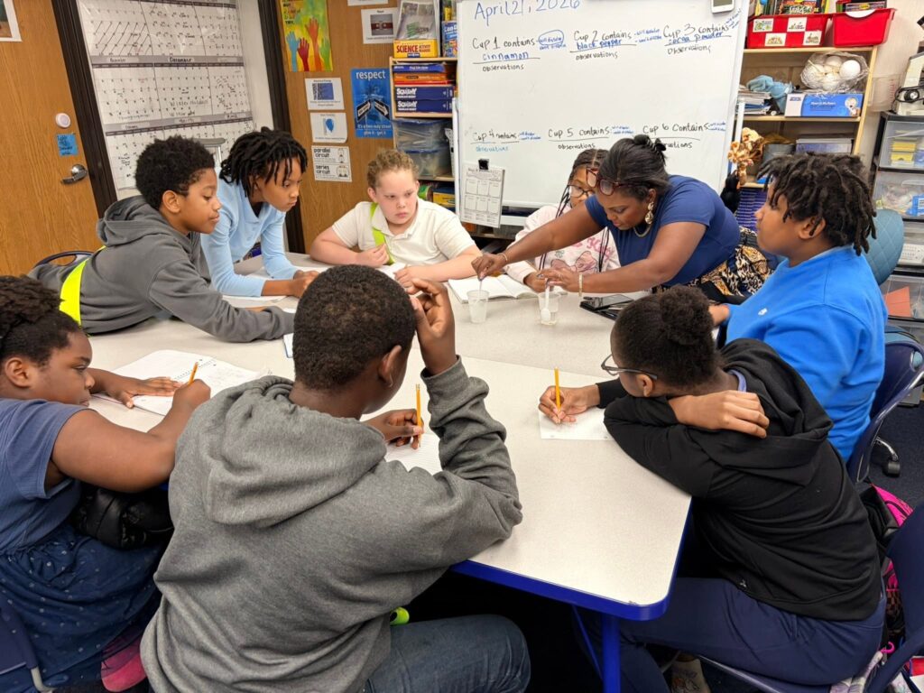 The Caring and Sharing Learning School emphasizes dynamic learning groups. Courtesy Caring and Sharing Learning School