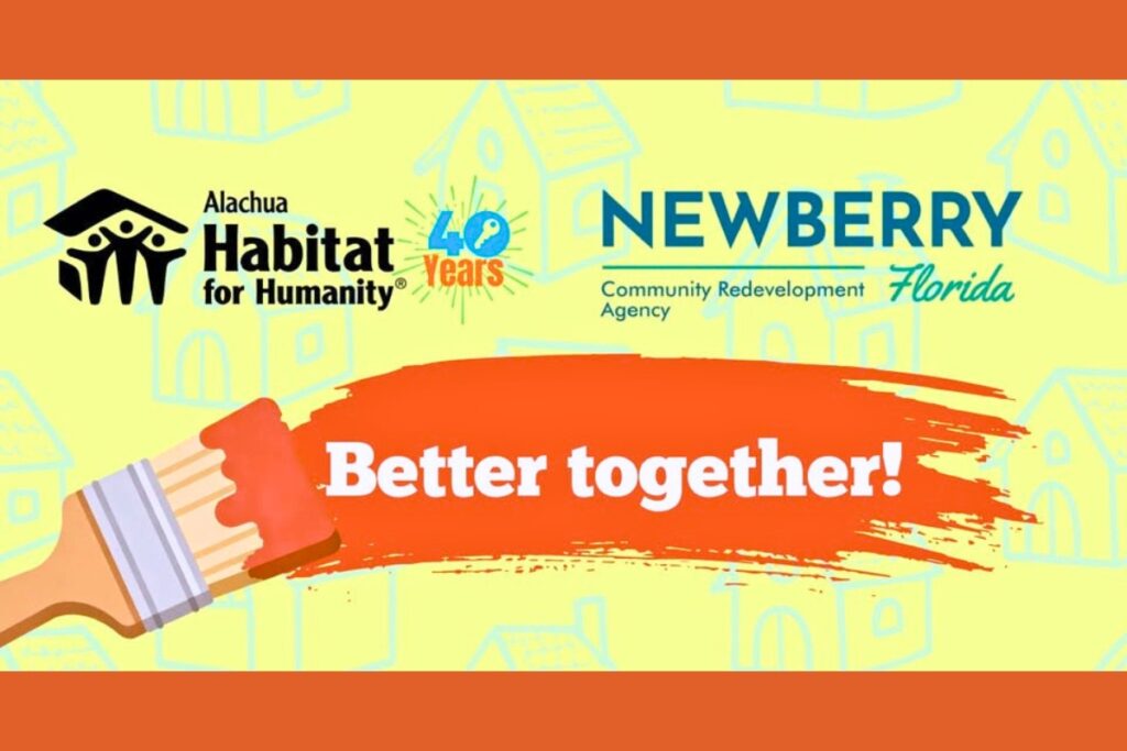 The Newberry Community Redevelopment Agency is expanding its Free Paint Voucher Program through a new partnership with Alachua Habitat for Humanity. Courtesy of AHH