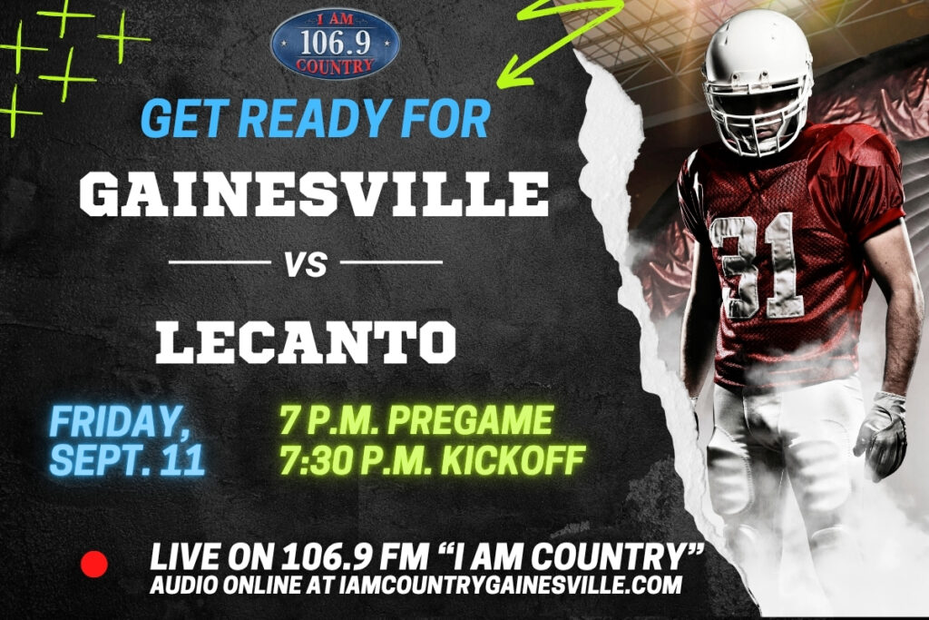 106.9 FM I Am Country will broadcast the Lecanto at GHS football game on Friday.