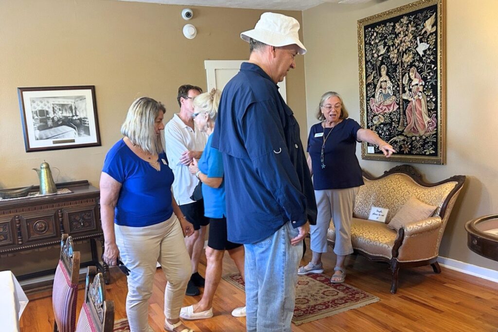 Barbara Schulman gives a tour of The Casements in Ormond Beach. Photo by Ronnie Lovler