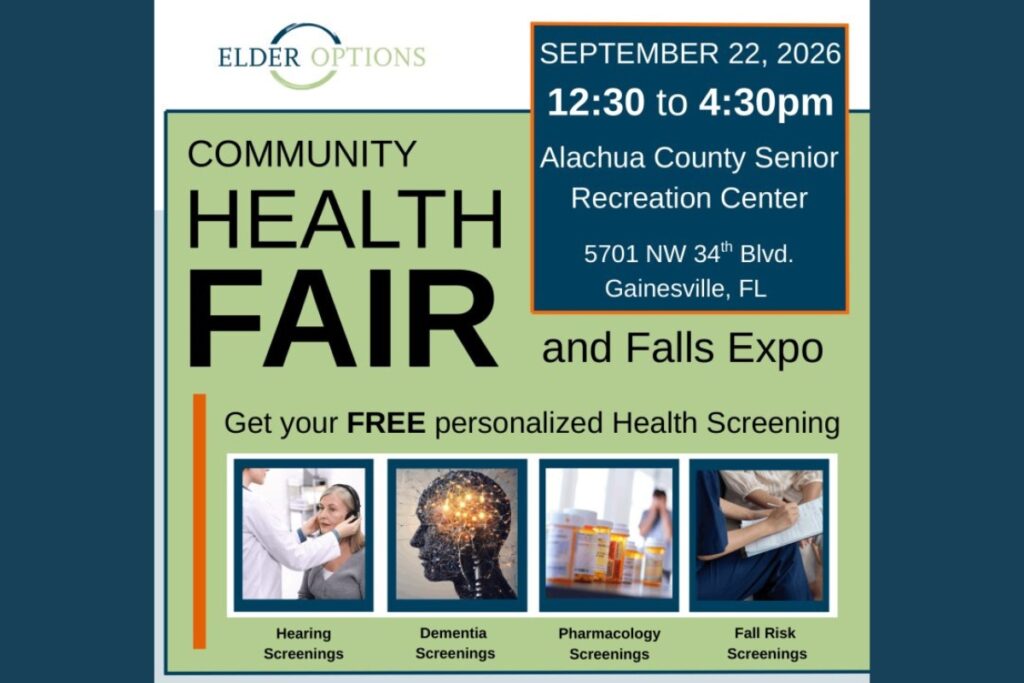 Elder Options will host a free Community Health Fair and Falls Expo on Tuesday, Sept. 22, at the Senior Recreation Center in Gainesville. Courtesy UF Health