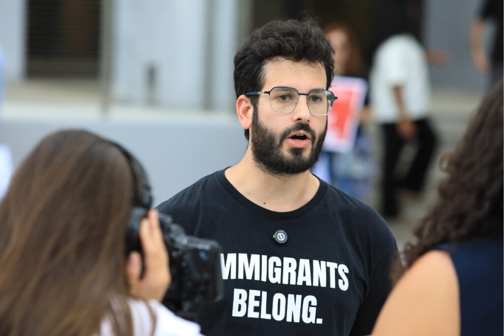 Ethan Maia de Needell, immigrant programs manager with the Rural Women's Health Project, said a 287(G) policy would arguably be better than GPD's current policy. Photo by Seth Johnson
