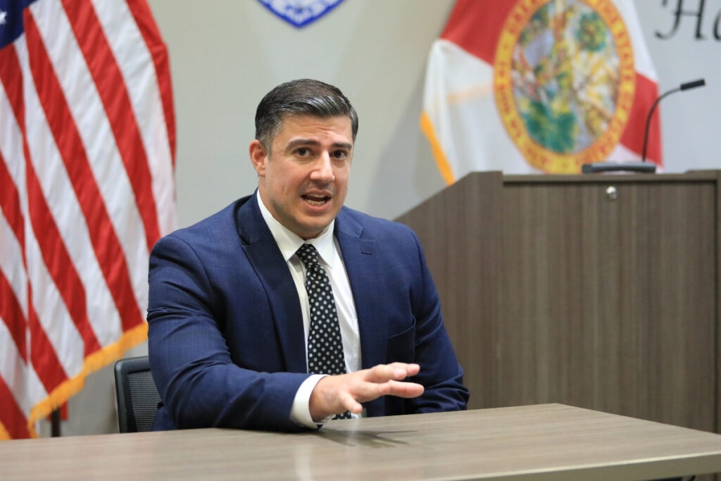 FBI Supervisor Matt Riser said the bureau had 500 cases from across the country of online violent networks, including in North Central Florida. Photo by Seth Johnson