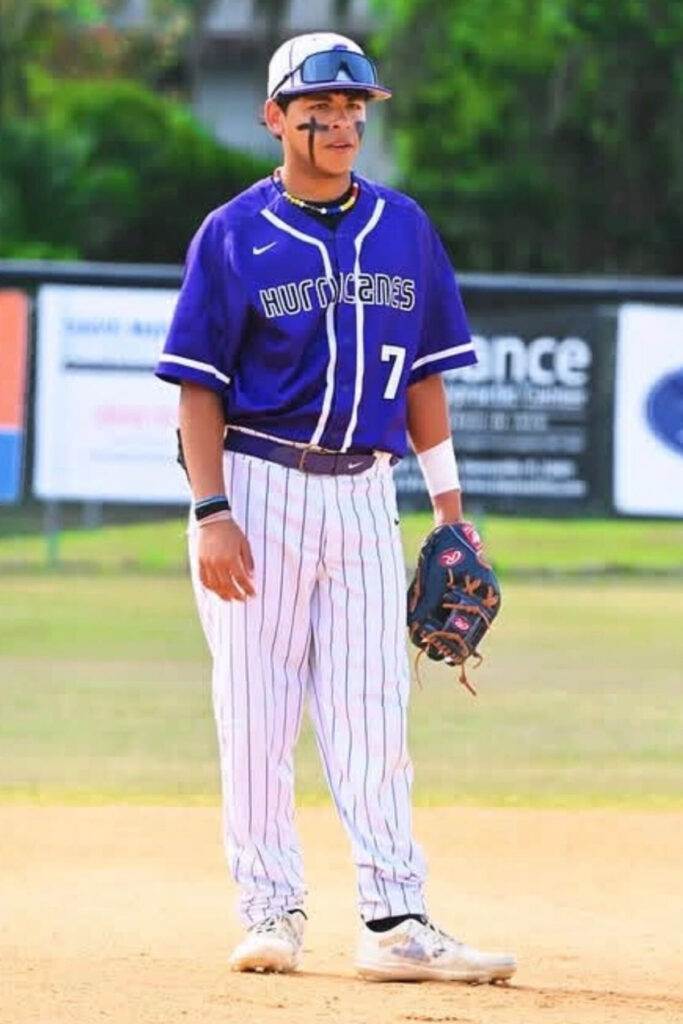 Gainesville's Sebastian Jimenez baseball. Courtesy of Ashour Peera
