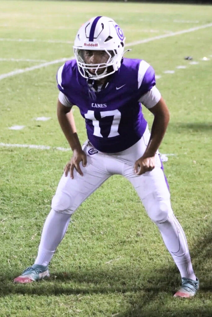 Gainesville's Sebastian Jimenez football. Courtesy of Ashour Peera