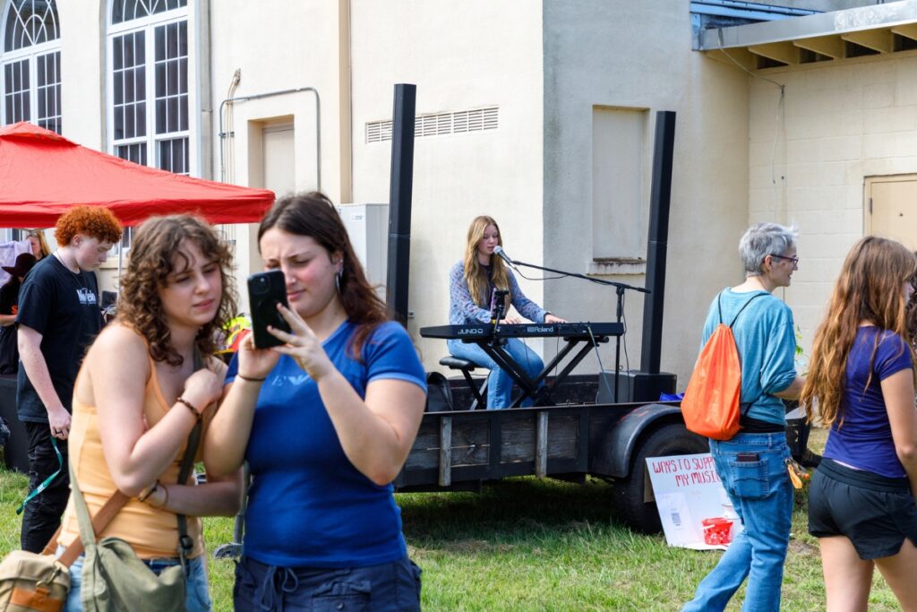 People at the Sweet Potato Festival in Waldo on Saturday. Photo by Walker Smith