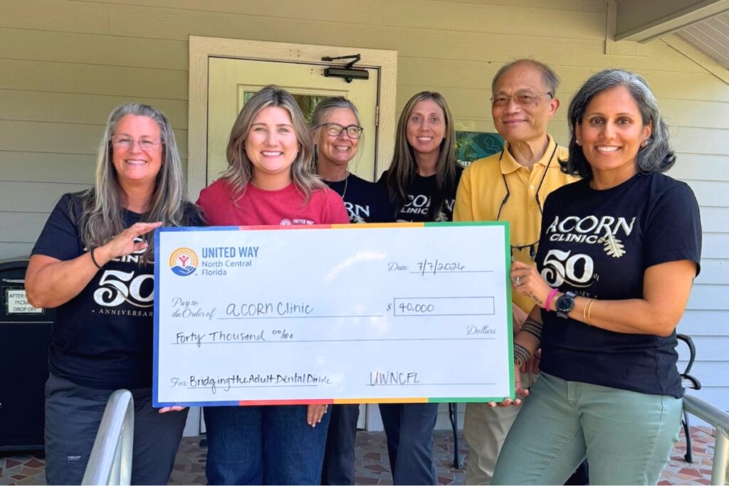 United Way North Central Florida recently awarded a $40,000 Healthy Community Grant to the Alachua County Organization for Rural Needs Clinic. Courtesy of UWNCF