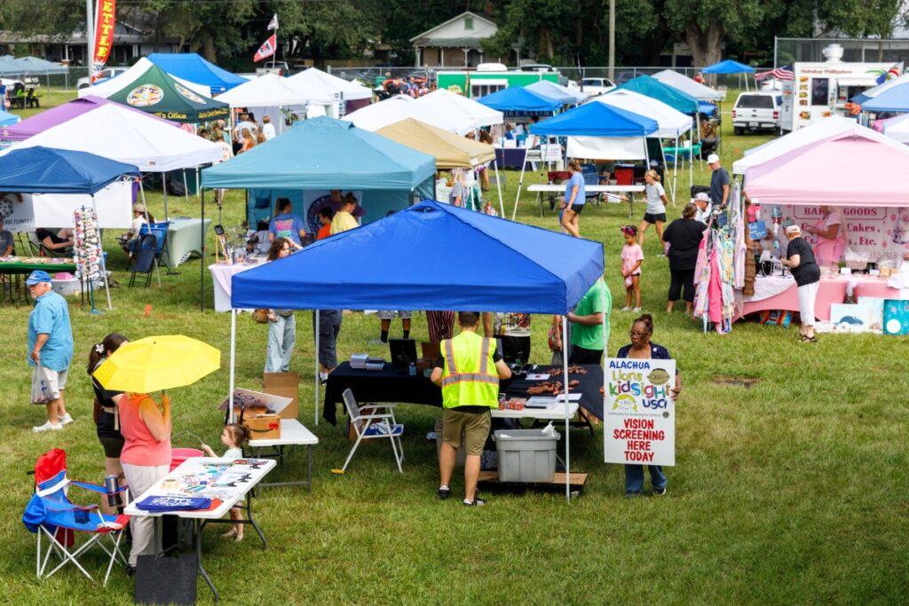 Vendors at the second annual Sweet Potato Festival in Waldo on Saturday. Photo by Walker Smith