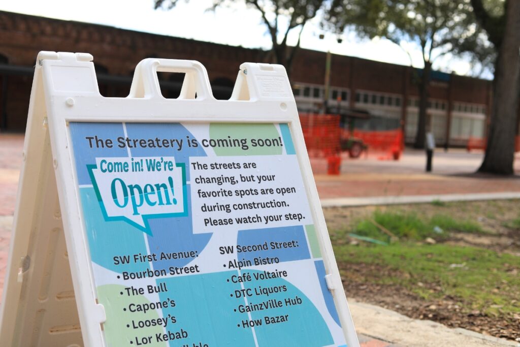With construction finished, The Streatery is now open with several new storefronts in progress. 