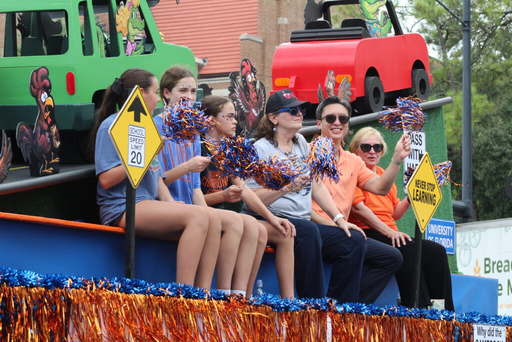 Alachua County Public Schools in the UF Homecoming Parade. (Photo by Nick Anschultz)
