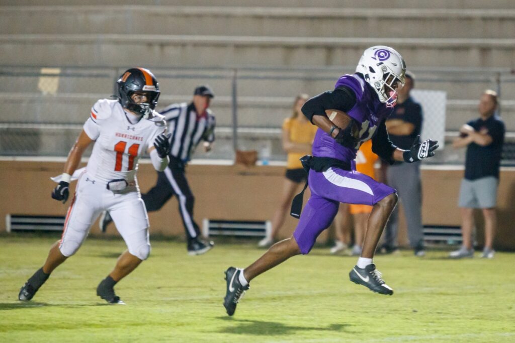 Gainesville's Anthony Jenkins runs for a touchdown against Mount Dora on Friday night. Photo by Walker Smith