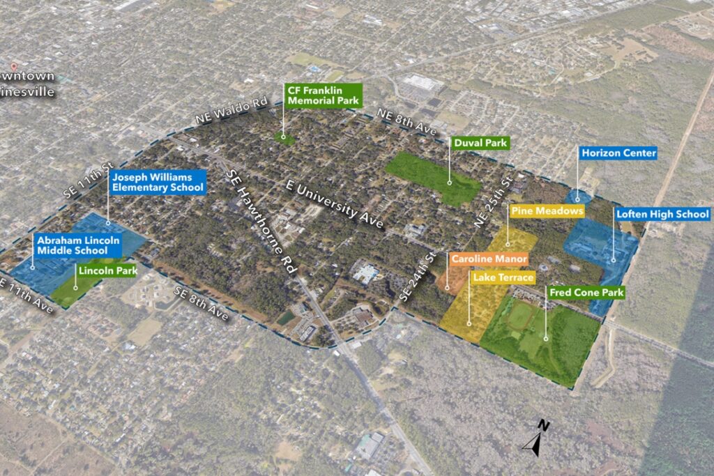 The grant covers a 1.5-square-mile section of East Gainesville. Courtesy Gainesville Housing Authority