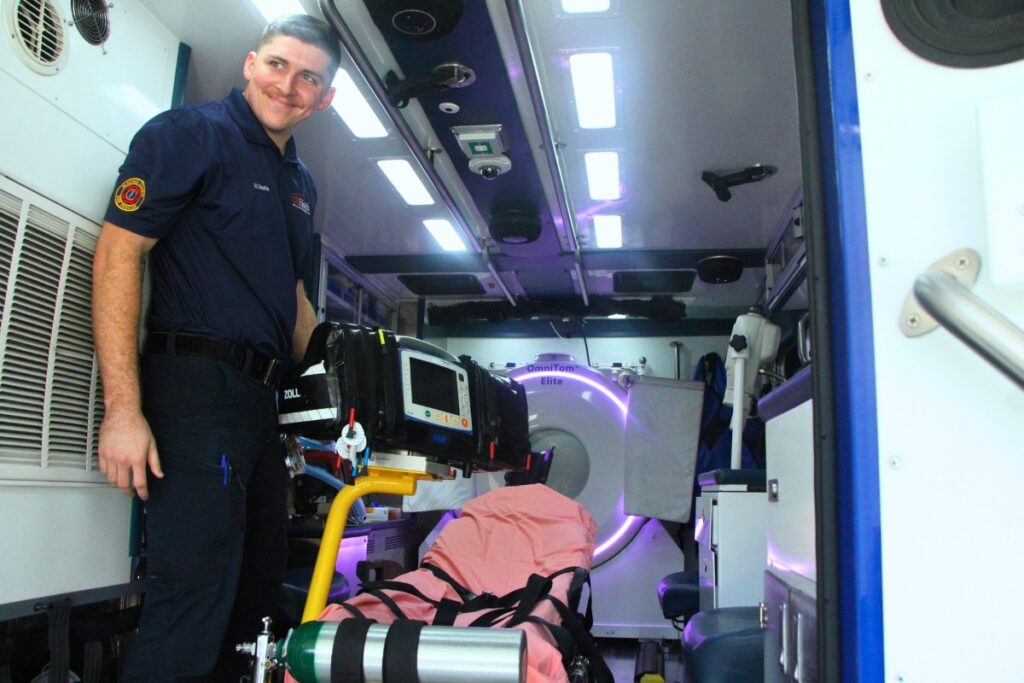 The mobile stroke unit's fastest response and treatment time is 6 minutes. Photo by Lillian Hamman